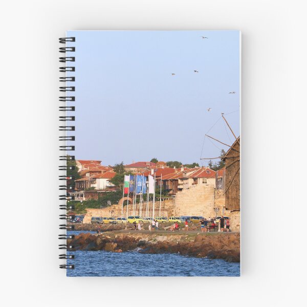 Item preview, old wooden windmill landmark Nessebar cityscape Bulgaria designed and sold by goceris.