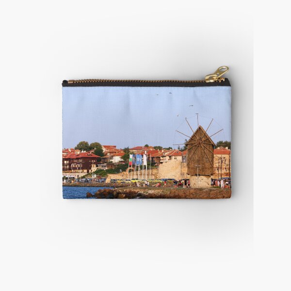 Item preview, old wooden windmill landmark Nessebar cityscape Bulgaria designed and sold by goceris.