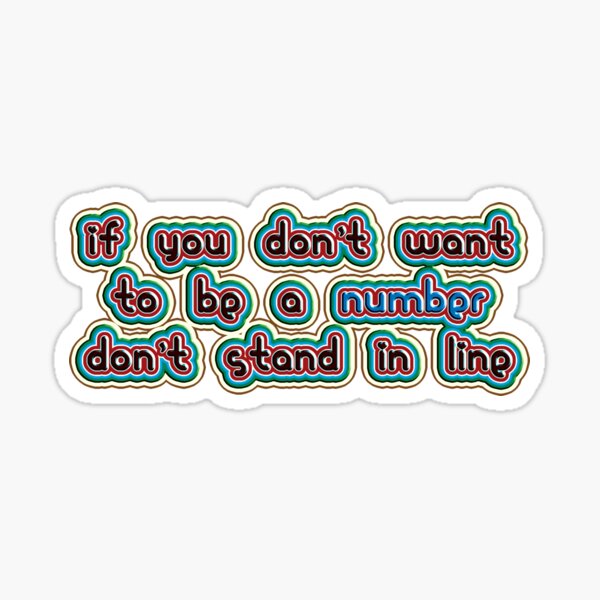 Number Sticker For Sale By Vampvamp Redbubble