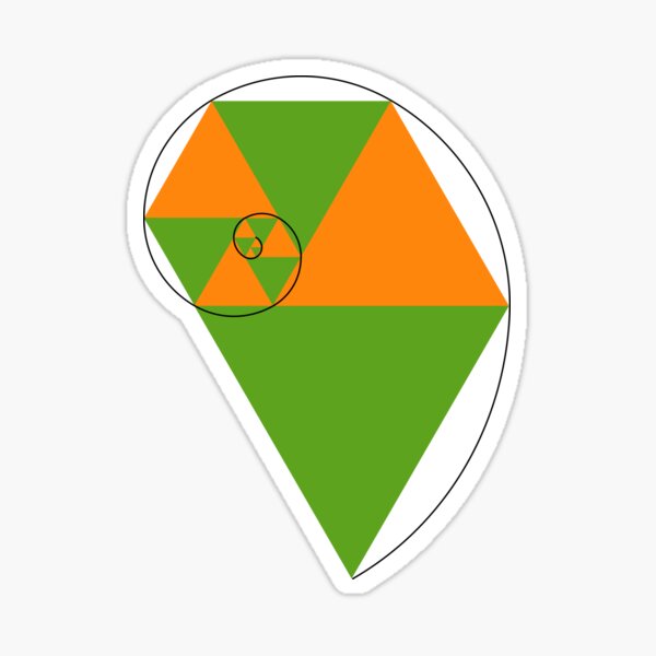 Fibonacci Spiral Sticker