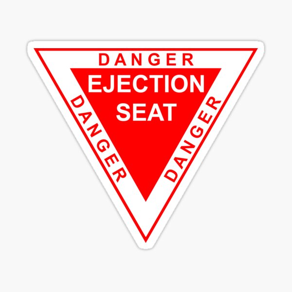 Danger Ejection Seat Ejector Seat Decal Ejection Seat Sticker Mini decals 
