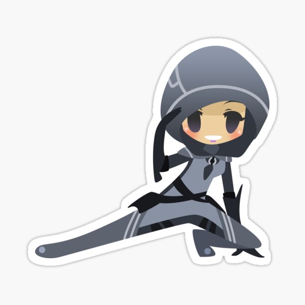 Mass Effect Kasumi Goto Sticker By Chocominto Redbubble   St,small,507x507 Pad,600x600,f8f8f8 