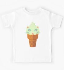 Strawberry-Mint Cat Kids Tee
