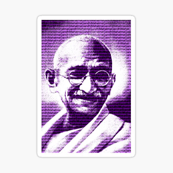 Mahatma Gandhi portrait with purple background Mahatma Gandhi portrait with purple background
