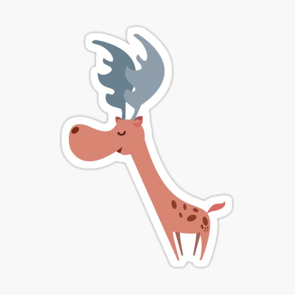 Pink Deer Sticker