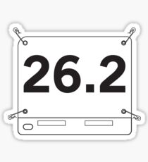 26.2 Running Shirt Tag Sticker