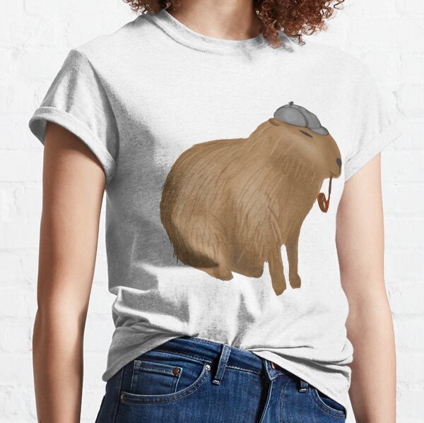 Camiseta Capybaras ( Capivara ) - Amarela Clara - HIPPIE ARTESANATOS