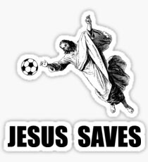 Jesus rettet Fußball Sticker