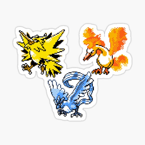 144, 145, 146 Articuno, Zapdos, Moltres Pan Stickers Pokemon – Splash's Pan  Sticker Shop