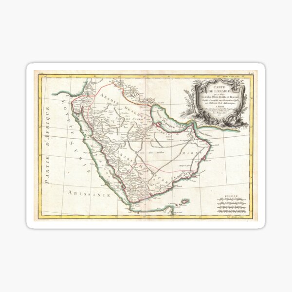 Item preview, Vintage Map of Saudi Arabia (1771) designed and sold by BravuraMedia.