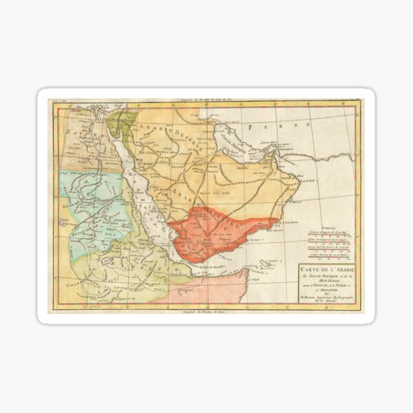 Item preview, Vintage Map of Saudi Arabia (1780) designed and sold by BravuraMedia.