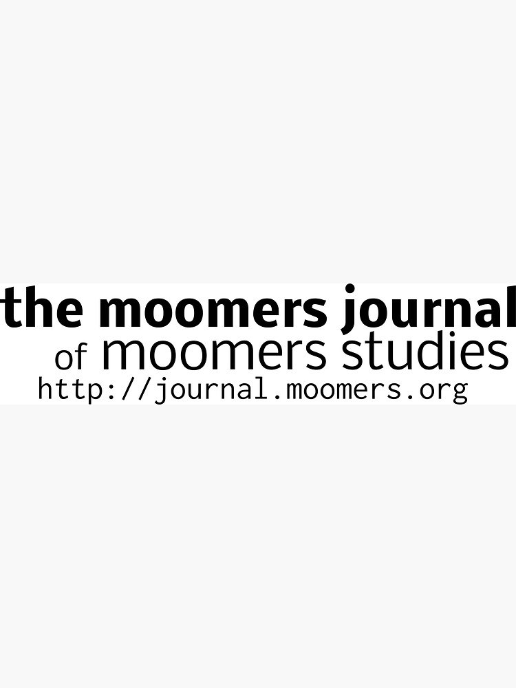Thumbnail 3 of 3, Magnet, Moomers Journal Sticker -- black on white designed and sold by moomers.
