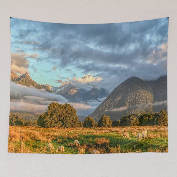 Item preview, Nothing To See Just Landscape With Sheep In New Zealand South Island Panorama By Olena Art designed and sold by Rocky Mountain Artistry.