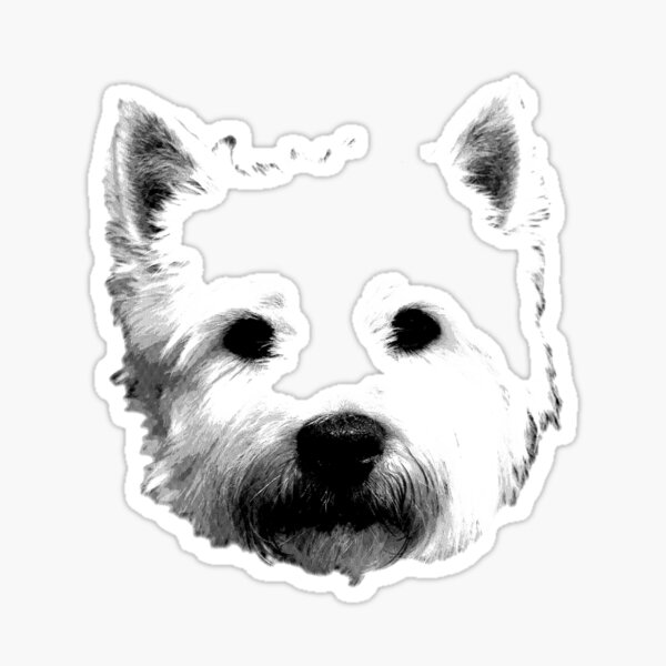 Item preview, West Highland White Terrier Westie Digital Engraving designed and sold by Digital Eclectica.