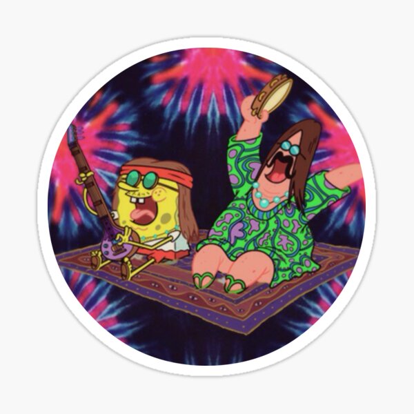 Psychedelischer Schwamm Sticker