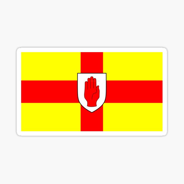 yellow red hand of ulster flag