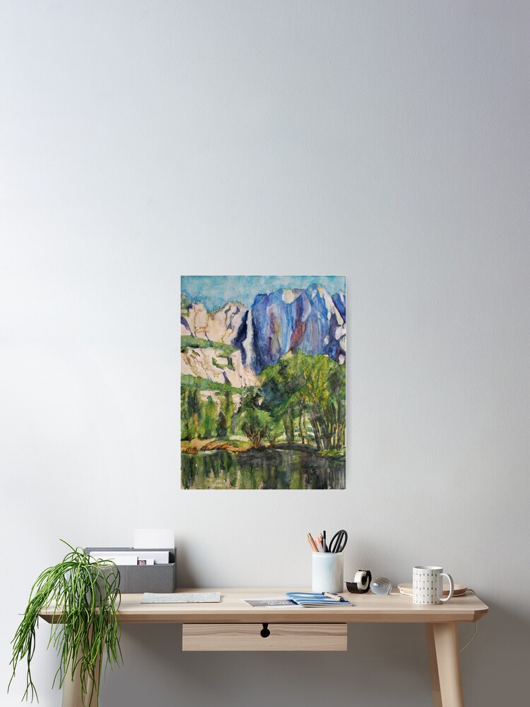 Thumbnail 2 of 3, Poster, Yosemite Fall designed and sold by tomoenk6.