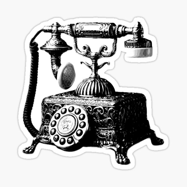 Item preview, Antique Telephone. Digital Antique Engraving Image designed and sold by Digital Eclectica.