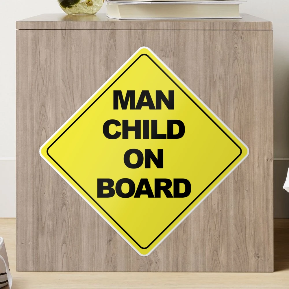Little Man On Board Car Sign, Baby On Board Sign With Suction Cup