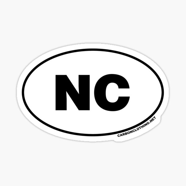 Item preview, North Carolina NC  Euro Oval Sticker designed and sold by CarbonClothing.