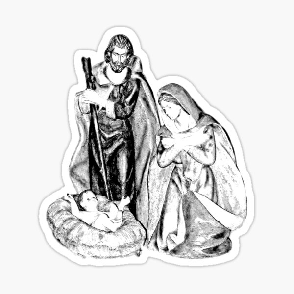 Item preview, Christmas Nativity Scene. Christmas and Holiday Digital Engraving Image designed and sold by Digital Eclectica.