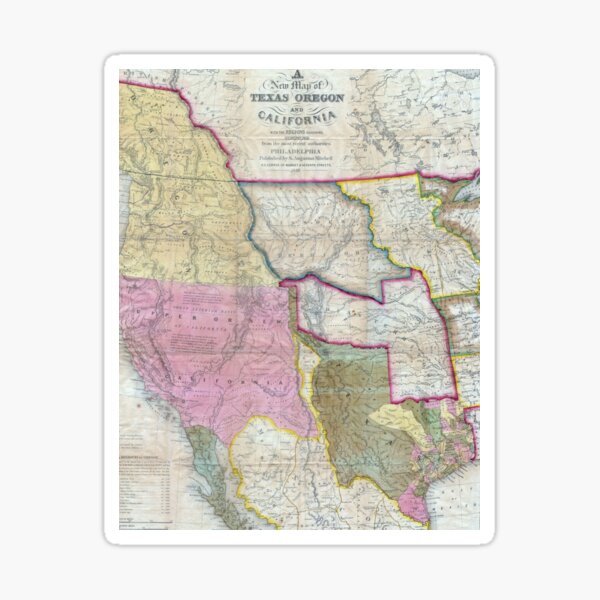 Item preview, Vintage Map of The Western United States (1846)  designed and sold by BravuraMedia.