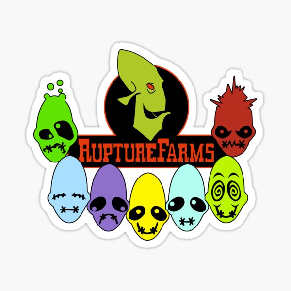 Oddword Abe's Oddysee 'This Is Rupture Farms' Sticker