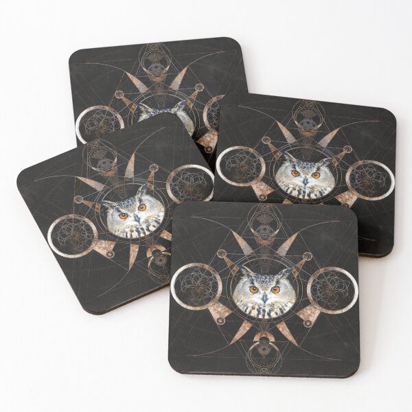 Item preview, Owl Sacred Geometry Digital Art 2 designed and sold by Nartissima.