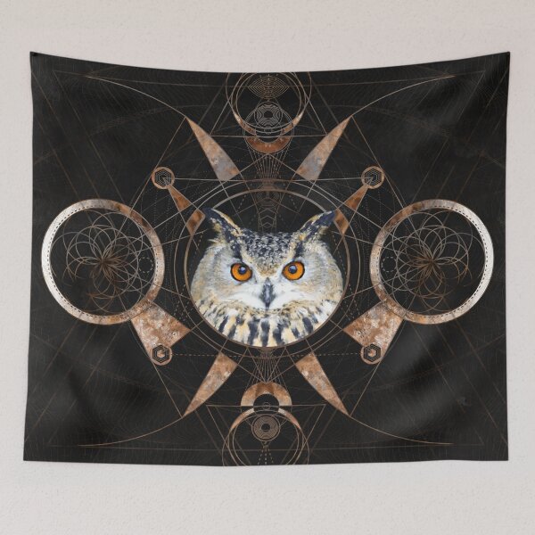 Item preview, Owl Sacred Geometry Digital Art 2 designed and sold by Nartissima.