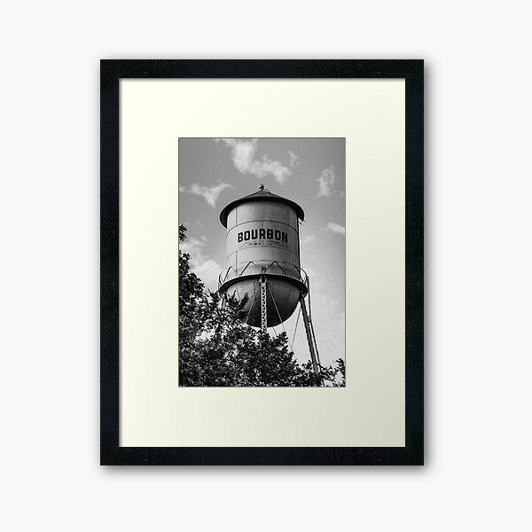 Item preview, Oil Paint Edition of Bourbon Water Tower in Black and White designed and sold by Gregory Ballos.