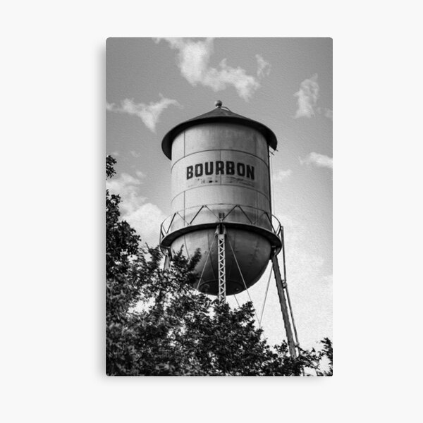 Item preview, Oil Paint Edition of Bourbon Water Tower in Black and White designed and sold by Gregory Ballos.