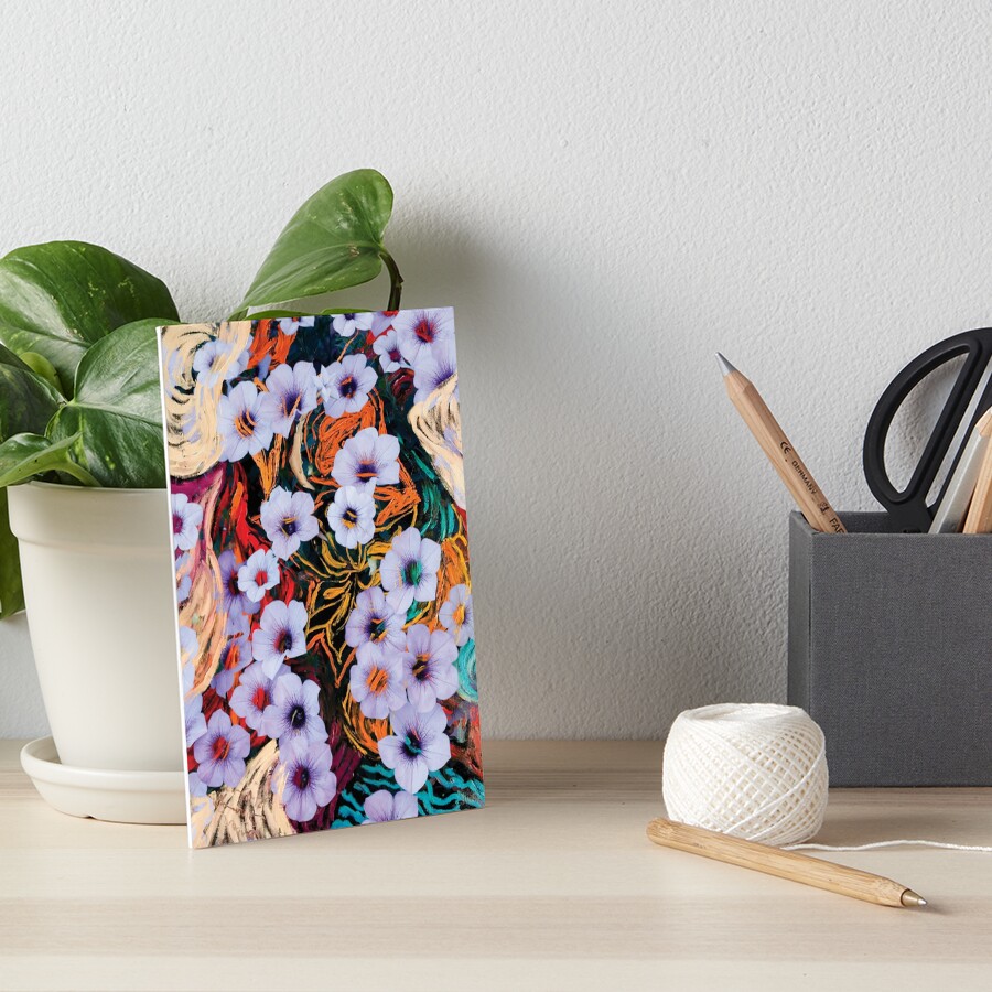 floating ethereal flowers abstraction Art Board Print