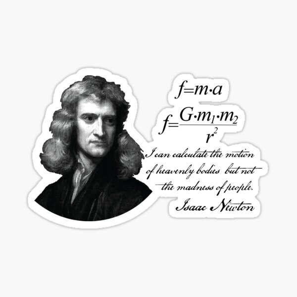 Isaac Newton Sticker By Haemishbew Redbubble 9801
