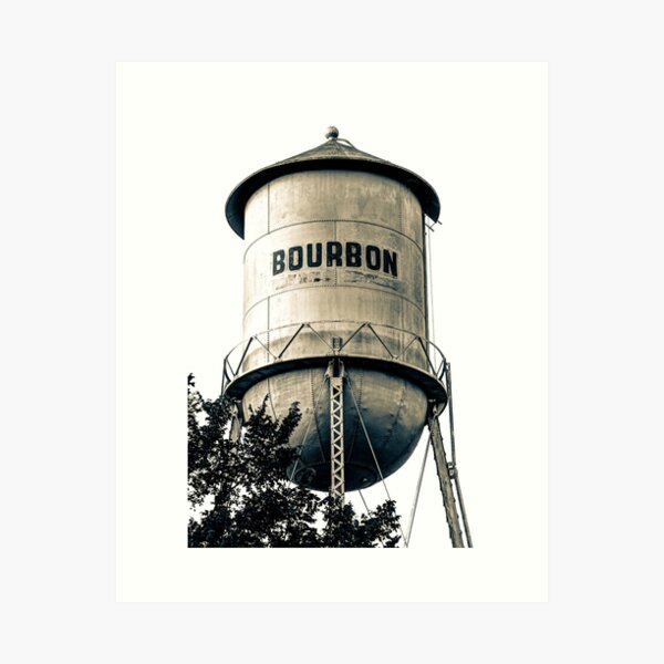 Item preview, The Vintage Bourbon Water Tower - High Contrast Sepia Edition designed and sold by Gregory Ballos.