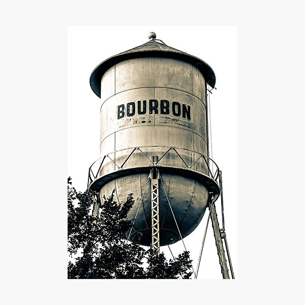 Item preview, The Vintage Bourbon Water Tower - High Contrast Sepia Edition designed and sold by Gregory Ballos.