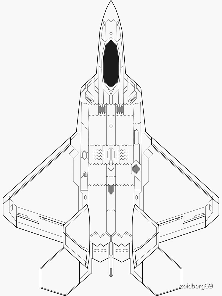 Lockheed Martin F-22 Raptor Blueprint by zoidberg69.