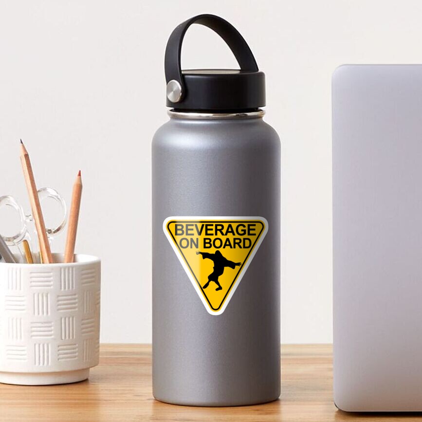 Big Lebowski "Beverage On Board" Sticker Sticker