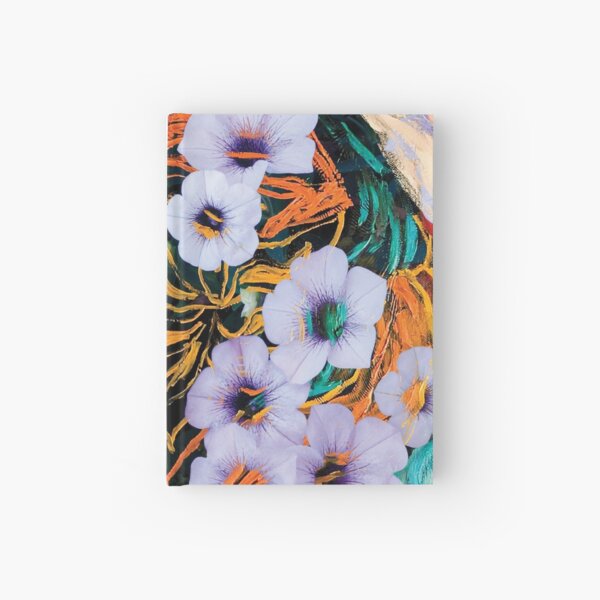 floating ethereal flowers abstraction Hardcover Journal