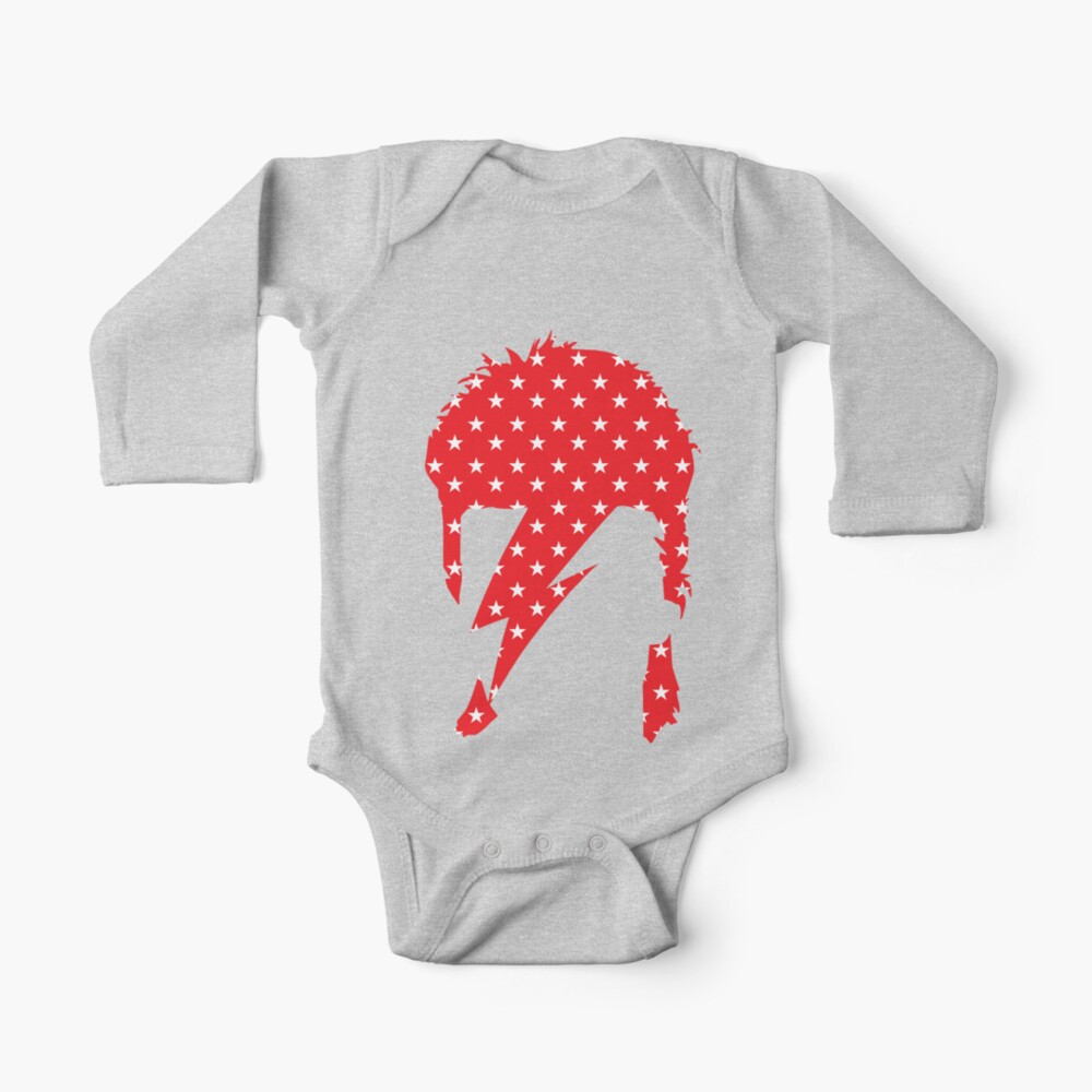 Rock Art 80s Music Red Star Baby One Piece By Designwowow Redbubble