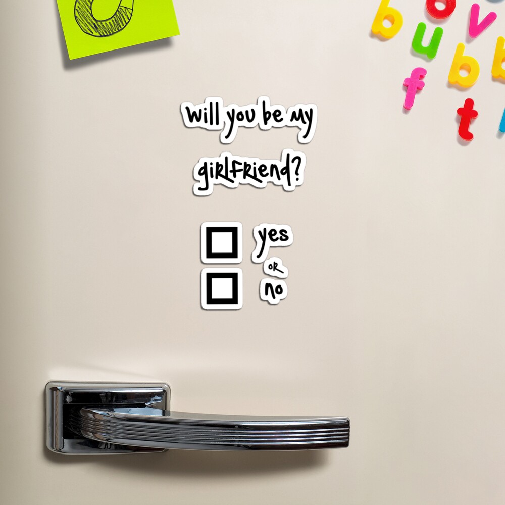 Will You Be My Girlfriend Digital Printable Card Check Yes No