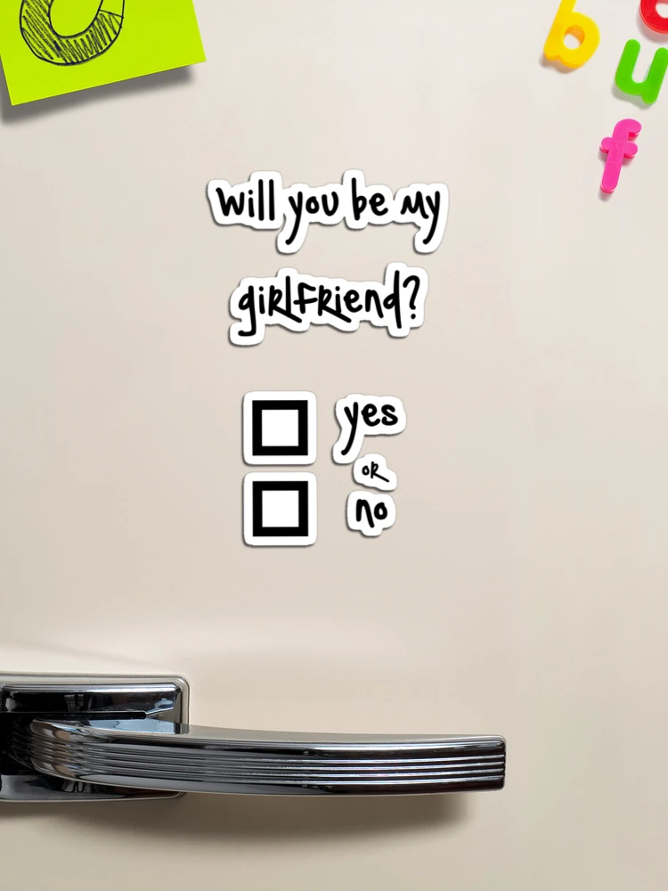 Will You Be My Girlfriend Digital Printable Card Check Yes No