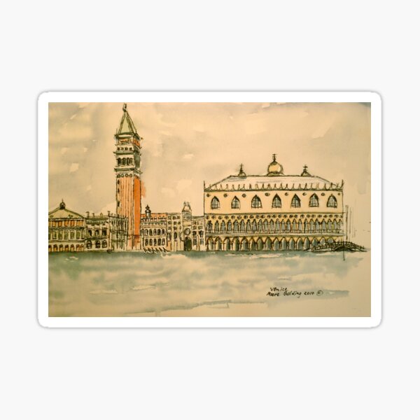 Item preview, St Mark's Venice, Italy. 2010 Pen and wash.  designed and sold by Elizabeth Moore Golding.