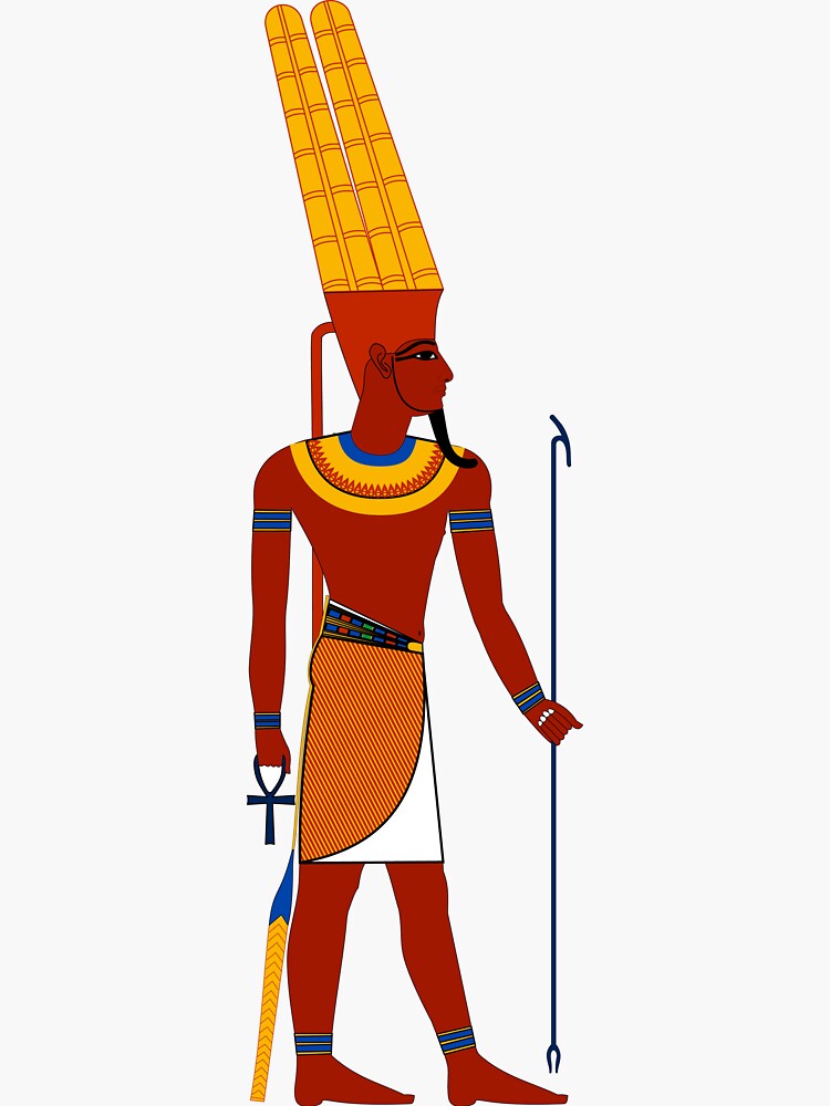 Amun Egyptian Gods Goddesses And Deities Sticker By Freshthreadshop Redbubble