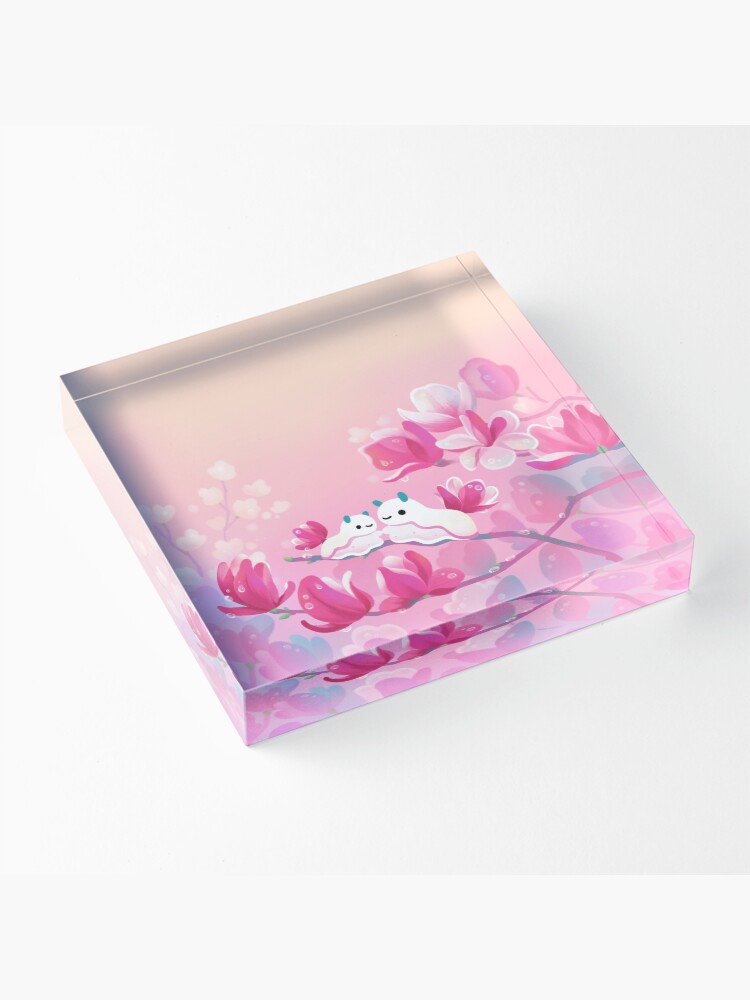 Alternate view of Magnolia sea slug Acrylic Block