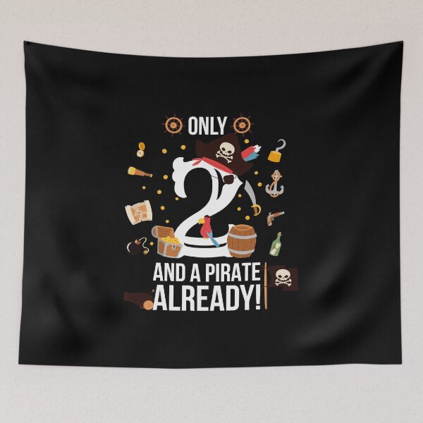 Item preview, 2nd Birthday Boy "Only 2 And A Pirate Already" Gift designed and sold by festivalshirt.
