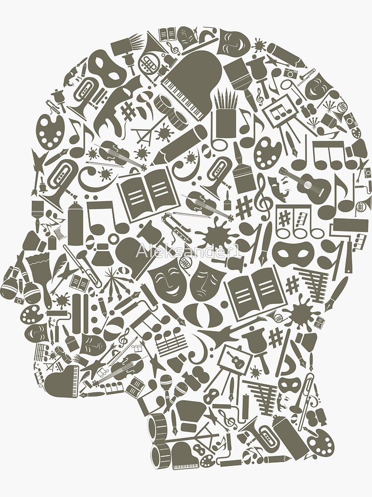 "Head art" Sticker by Aleksander1 Redbubble