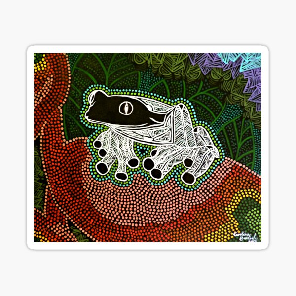 Aboriginal Frog II / Rana Aborigen II Pegatina