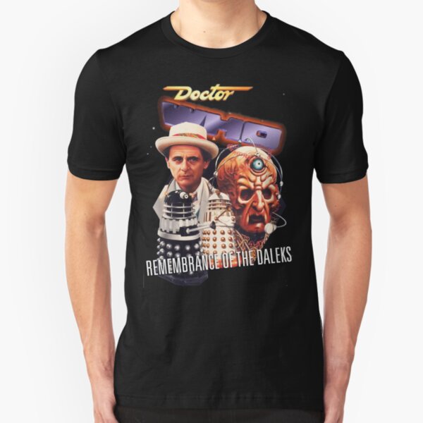 Remembrance Of The Daleks - VHS Artwork Slim Fit T-Shirt