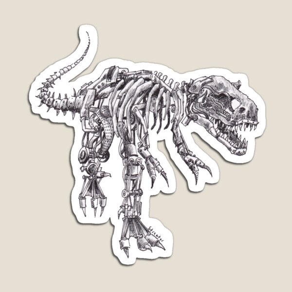 Steampunk T-Rex Magnet