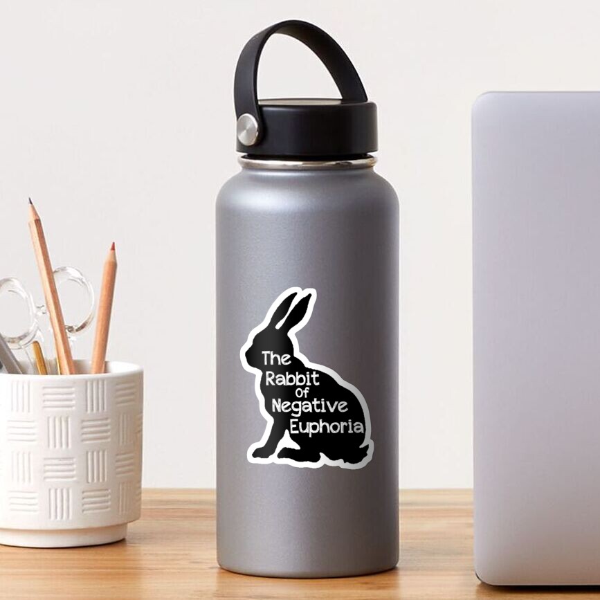 "Not a Happy Bunny" Sticker by bestbeast Redbubble